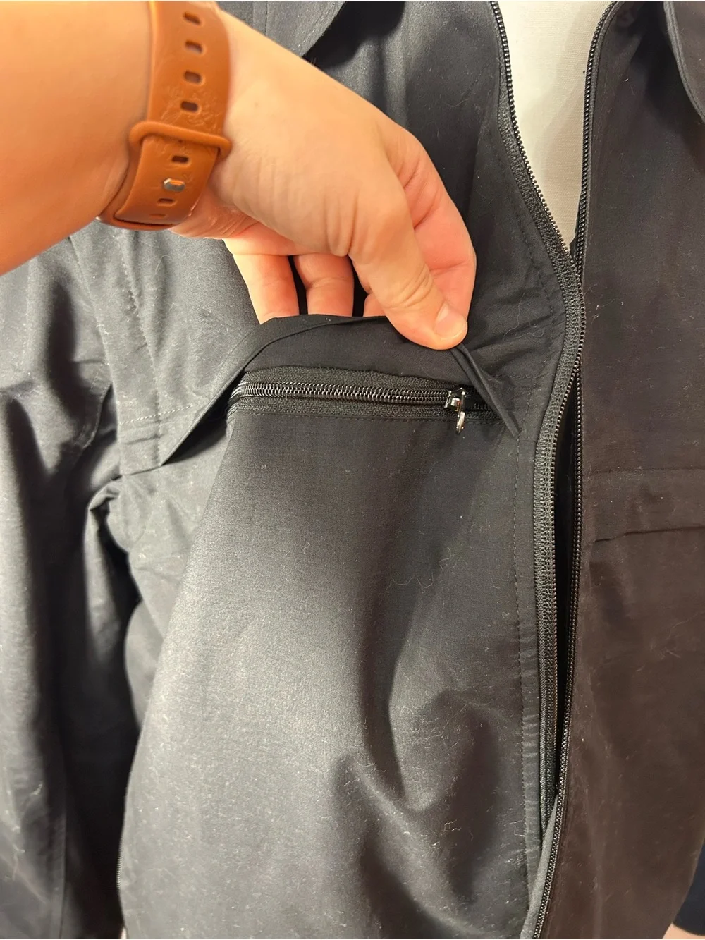 Scottevest Men's Black Lightweight Zip Shirt Jacket